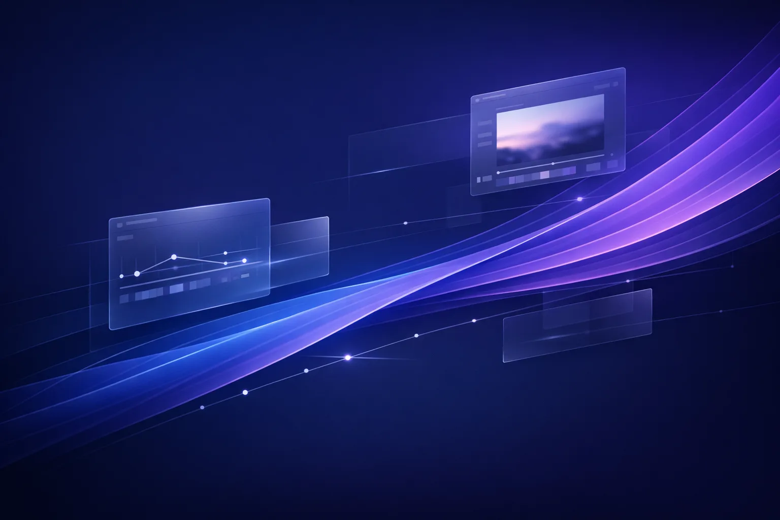 Abstract motion layer representing AI workflow velocity
